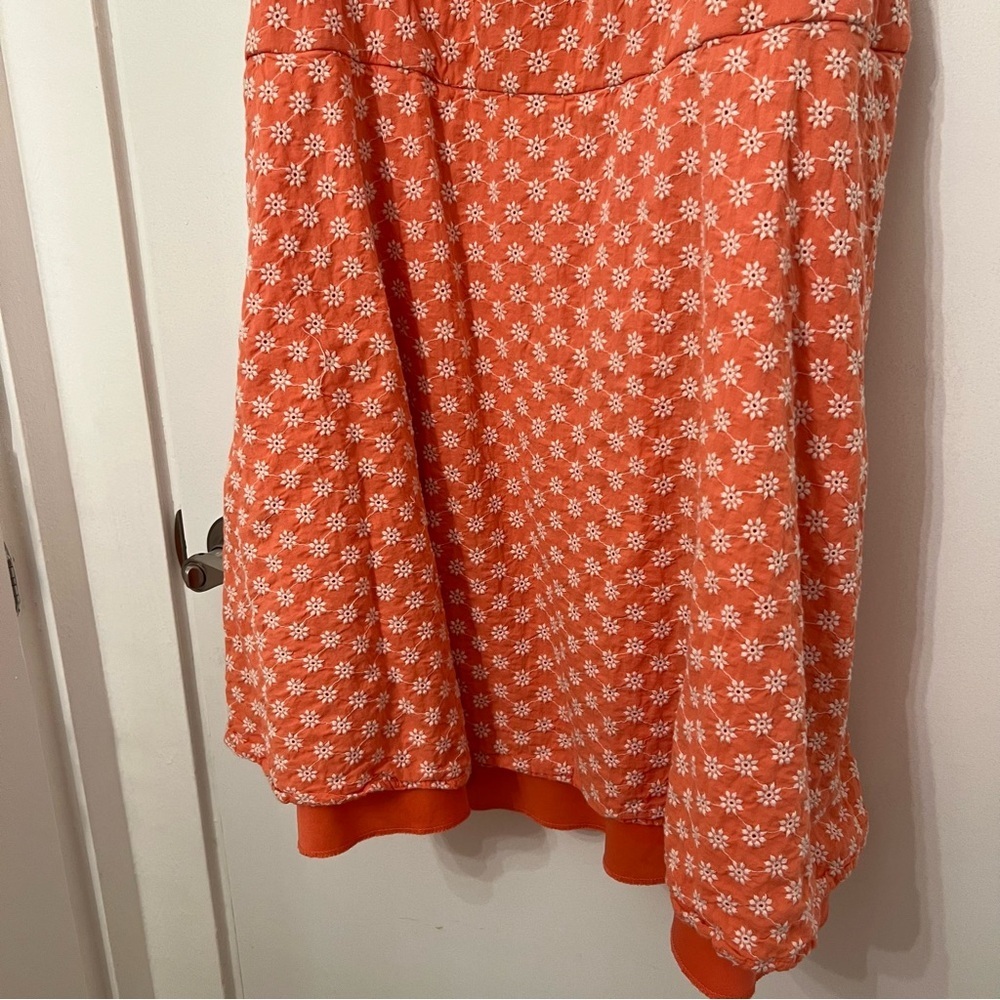 Trixxi Sun Dress Orange Peach White Embroidered Flowers 3X spaghetti straps - Picture 5 of 12